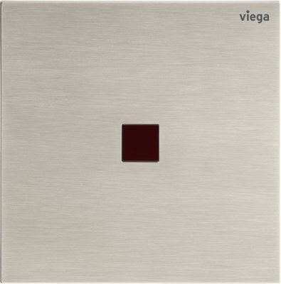 Viega Urinal Betätigungsplatte VfM 200 8620.2 aus Kunststoff in edelstahlfarben, 130 x 226 x 8 mm, Farbe Edelstahl-Optik (silber) Bild 2