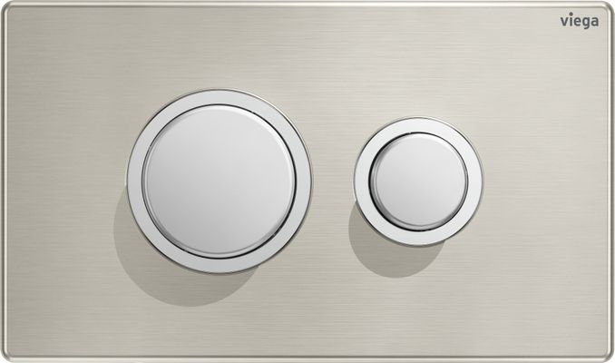 Viega WC Betätigungsplatte VfP 11 8631.1 aus Edelstahl in gebürstet, 130 x 220 x 11 mm, Farbe Edelstahl-Optik (silber) Bild 3
