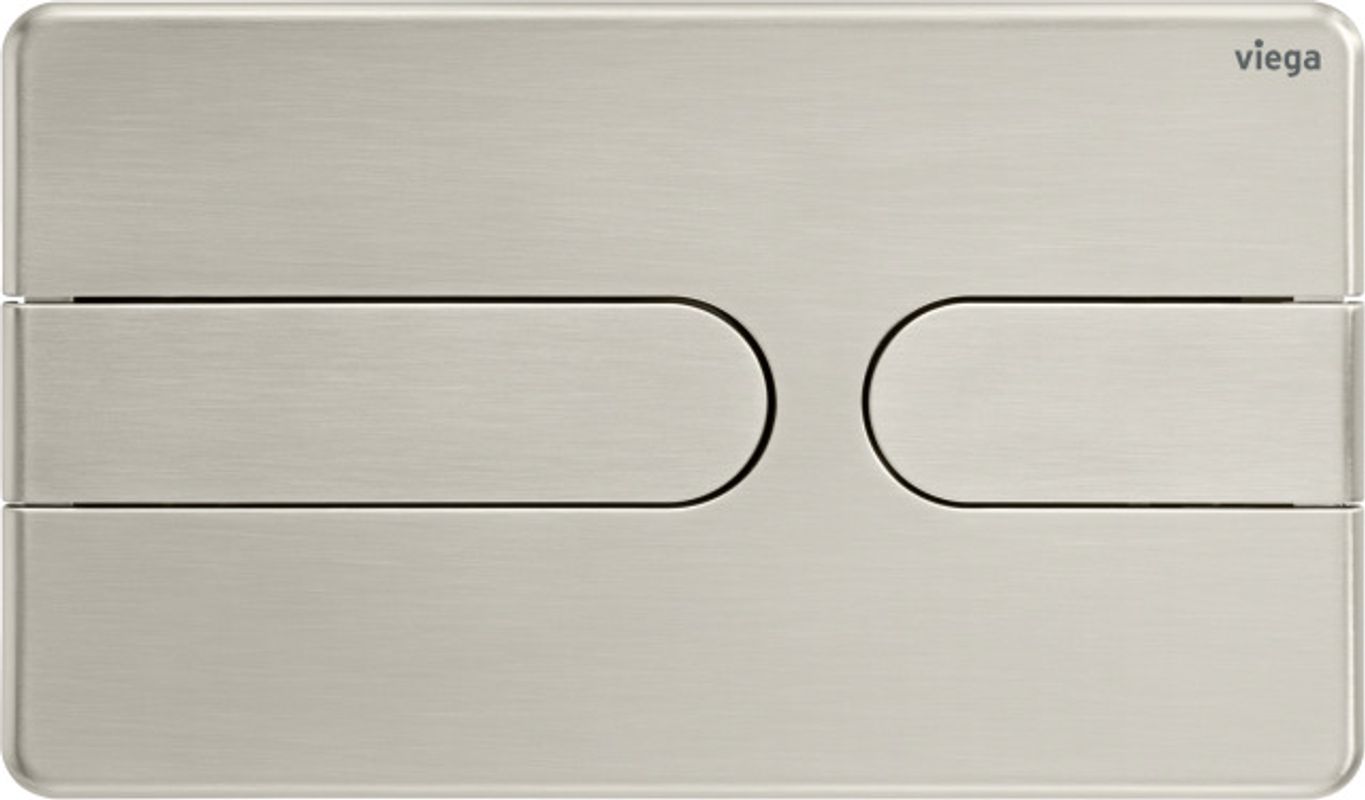 Viega WC Betätigungsplatte VfS 23 8613.1 aus Kunststoff in edelstahlfarben, 130 x 220 x 6 mm, Farbe Edelstahl-Optik (silber) Bild 1