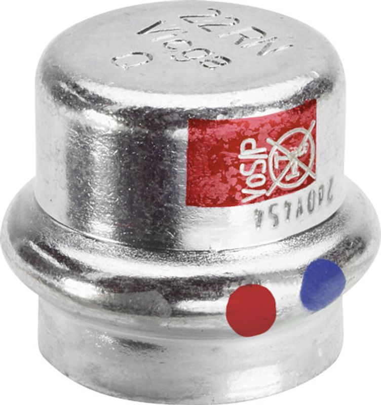 Viega Verschlusskappe 22 mm labs-frei, mit SC-Contur, Stahl unlegiert Bild 1
