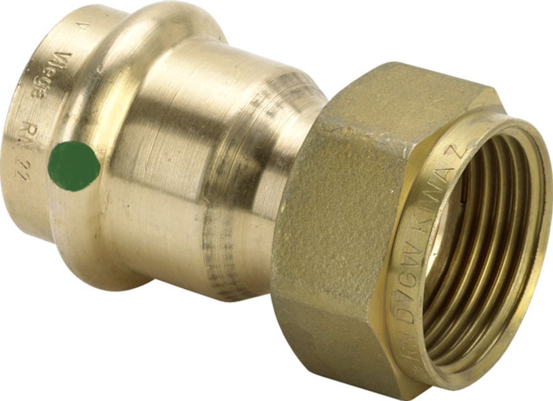 Viega Anschlussverschraubung 42 mm x 1 3/4", flachdichtend, 60 mm Bild 1