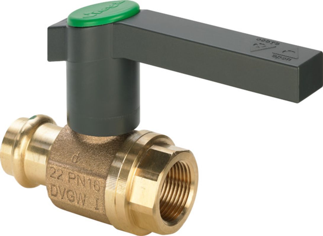 Viega Easytop Kugelhahn 1" IG x 28 mm Pressanschluss, Gehaeuse aus Rotguss Bild 1