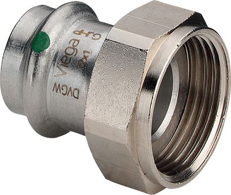Viega Anschlussverschraubung 35 mm x 1 1/2", flachdichtend, 53 mm Bild 2