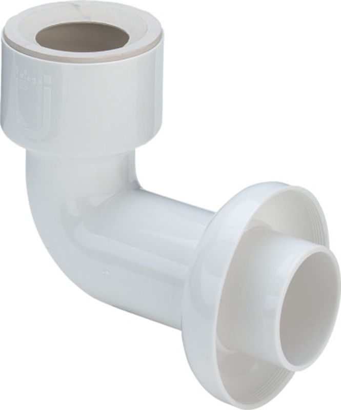 Viega Urinalablaufbogen 50 / 65 mm Anschluss 50 mm Abgang ohne Reinigung, 125 mm, Farbe weiß Bild 1