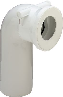Viega WC-Anschlussbogen 90 Grad, mit Rückstausicherung weiss, 230 mm, Farbe weiß Bild 2