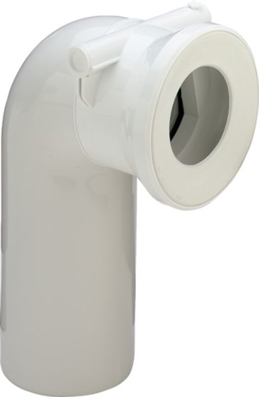 Viega WC-Anschlussbogen 90 Grad, mit Rückstausicherung weiss, 230 mm, Farbe weiß Bild 1