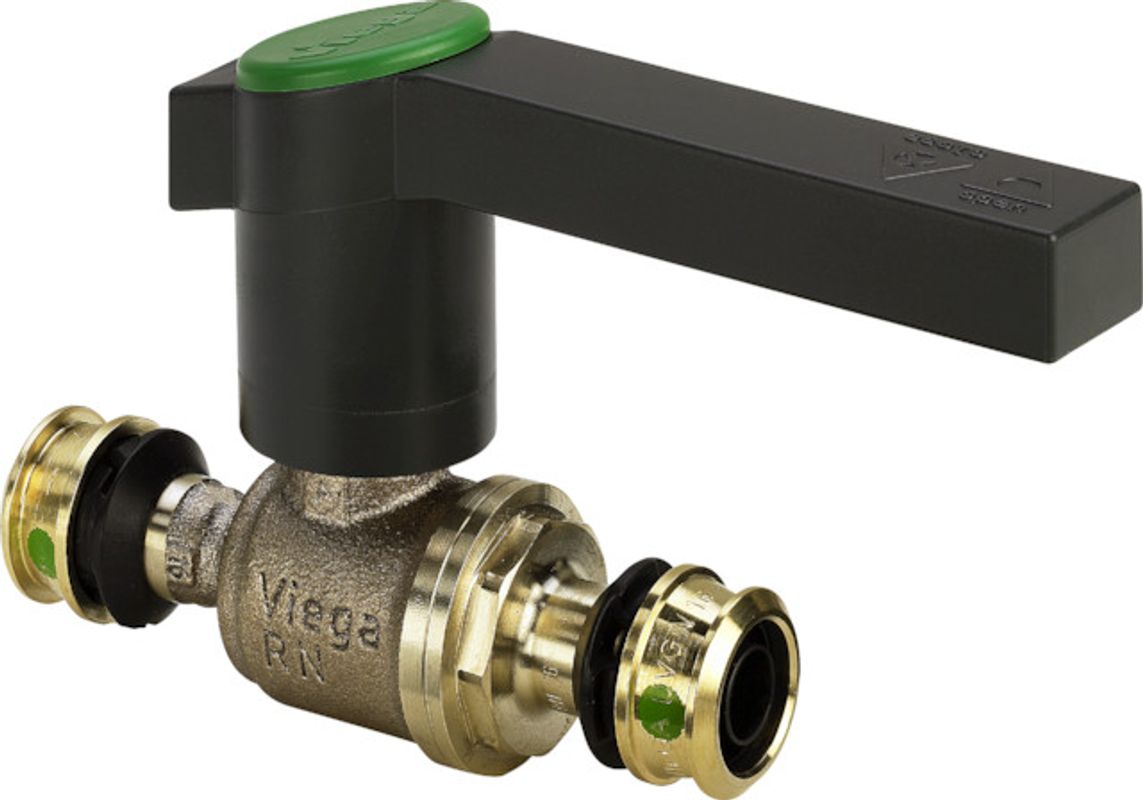 Viega Kugelhahn Raxofix 5370 in 40 mm Siliziumbronze Bild 1