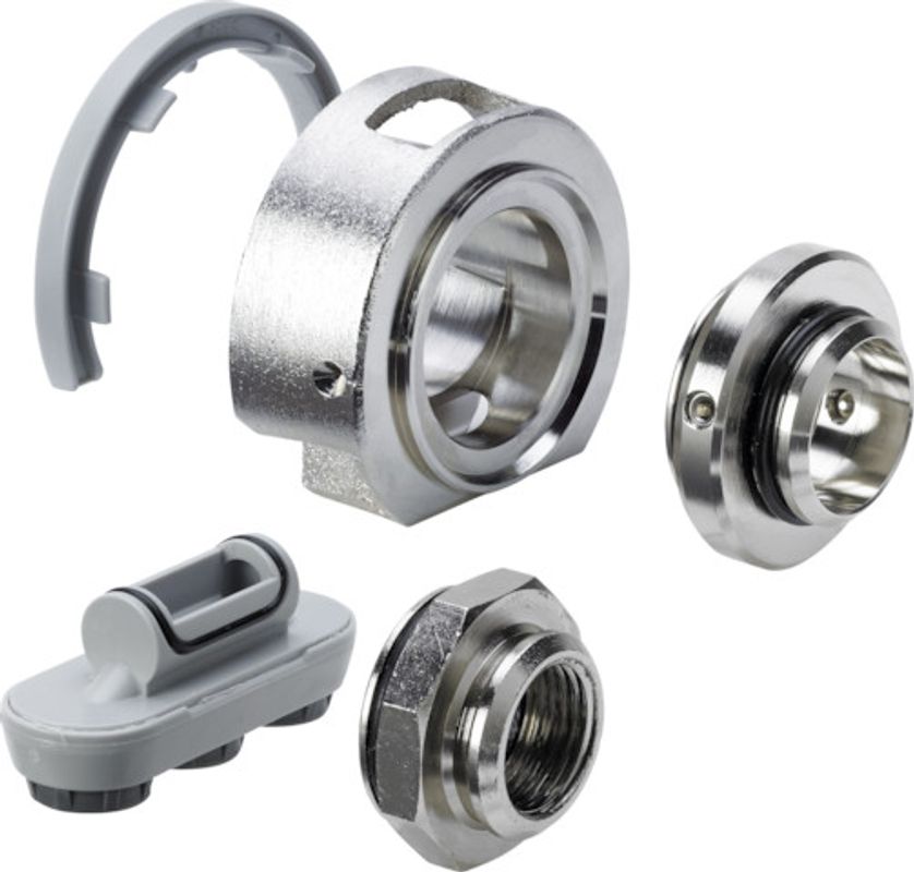 Viega Umrüstset 6161.99 aus Messing matt-vernickelt, Material Messing Bild 1