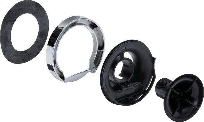 Viega Flansch, für Befestigung Überlauf, Multipelx Visign M9, in 82 mm, Kunststoff Bild 2