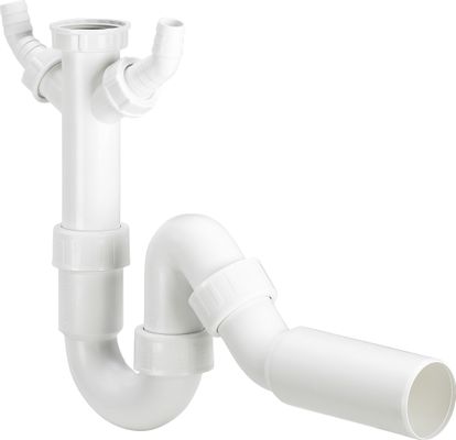 Viega Röhrengeruchverschluss 7985.32 in G1 1/2" x 50 mm Kunststoff weiss, Farbe weiß Bild 2