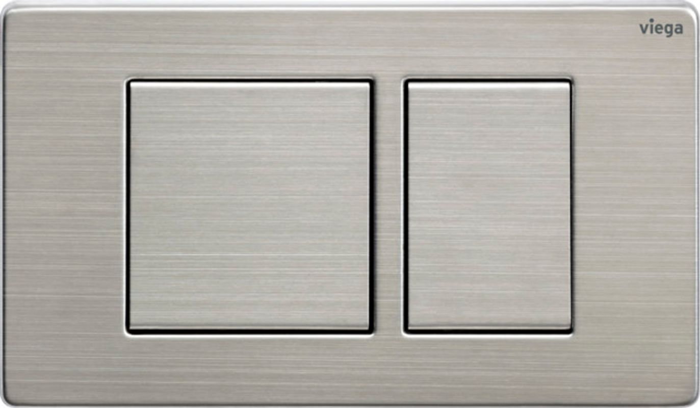 Viega WC Betätigungsplatte Visign for Public 8630.1 Edelstahl gebürstet, 130 x 220 x 11 mm, Farbe silber Bild 1