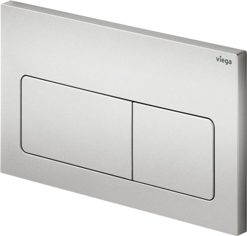 Viega WC Betätigungsplatte VfL 5 8601.1 aus Kunststoff in edel, 130 x 220 x 8 mm, Farbe Edelstahl-Optik (silber) Bild 1