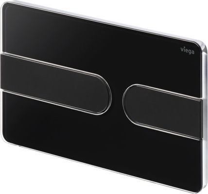 Viega WC Betätigungsplatte VfS 23 8613.1 Acryl tiefschwarz / tief, 130 x 220 x 6 mm, Farbe schwarz Bild 2