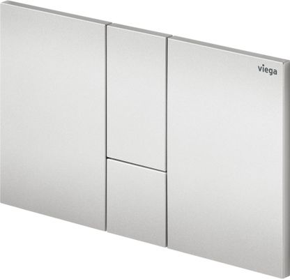 Viega WC Betätigungsplatte VfS 24 8614.1 aus Kunststoff in edel, 130 x 220 x 6 mm, Farbe Edelstahl-Optik (silber) Bild 4