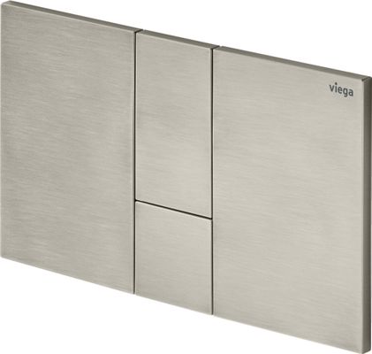 Viega WC Betätigungsplatte VfS 24 8614.1 aus Kunststoff in edelstahlfarben, 130 x 220 x 6 mm, Farbe Edelstahl-Optik (silber) Bild 4