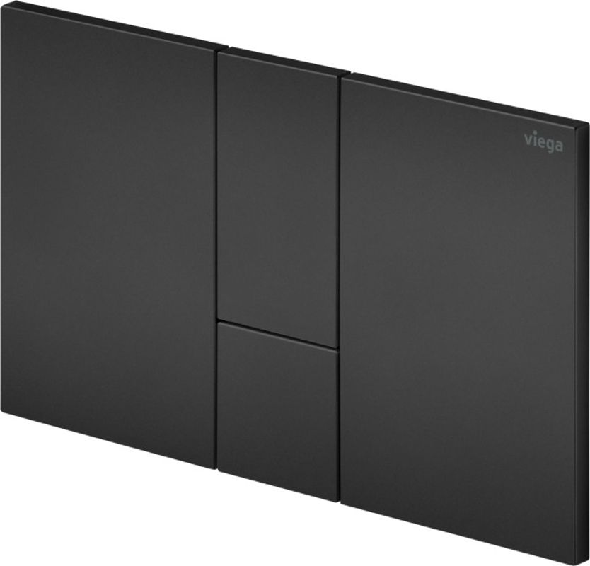 Viega Betätigungsplatte Visign for Style 24, 2-Mengen-Spülung, 130 x 6 x 8 mm, Farbe tiefschwarz Bild 1