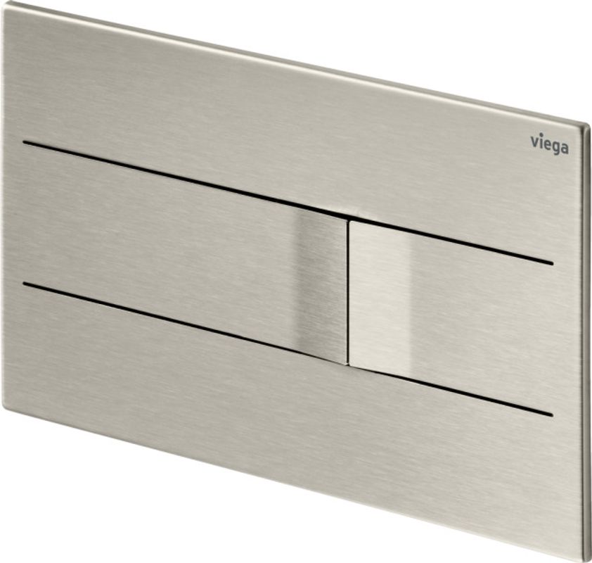 Viega WC Betätigungsplatte Visign for More 201 8621.1 Edelstahl gebürstet, 130 x 220 x 3 mm, Farbe Edelstahl-Optik (silber) Bild 1