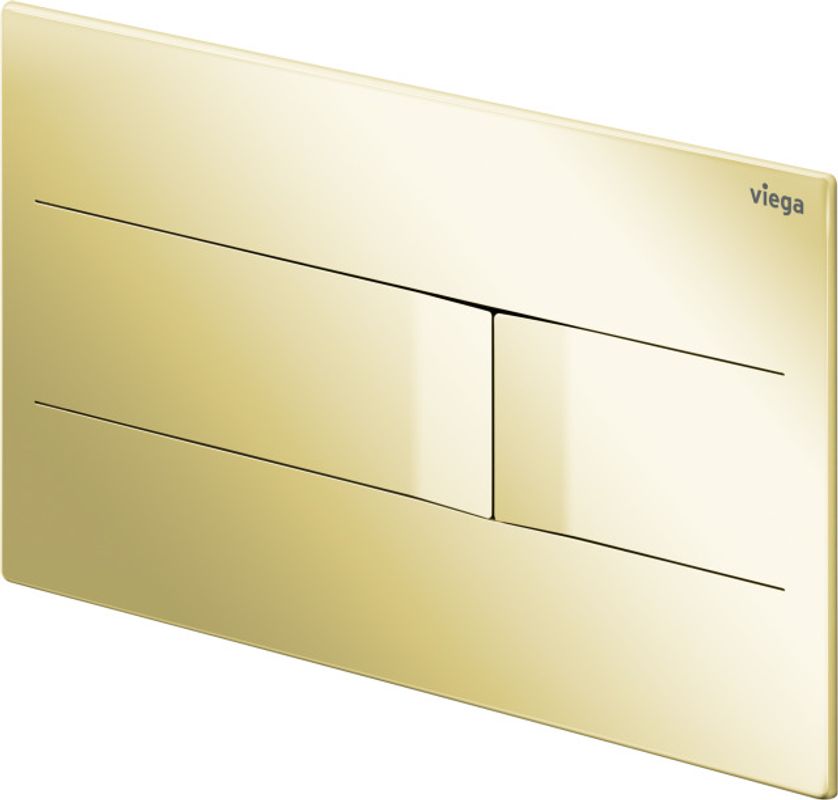 Viega WC Betätigungsplatte Visign for More 201 8621.1 Edelstahl vergoldet, Farbe silberfarben Bild 1