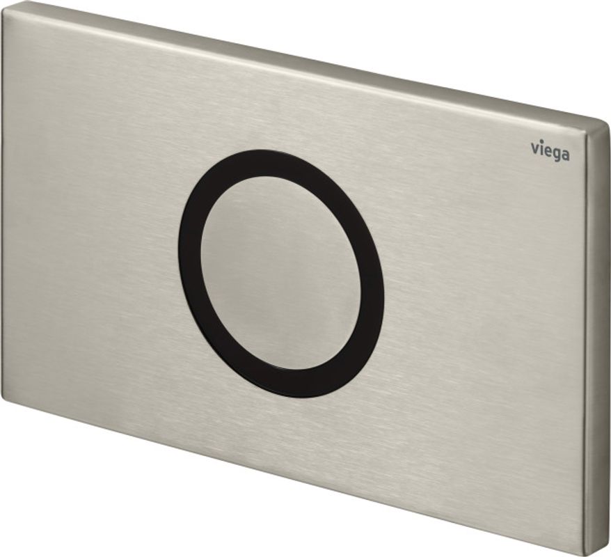 Viega WC Betätigungsplatte VfP 12 8635.1 aus Edelstahl gebürstet, 130 x 220 x 11 mm, Farbe silber Bild 1