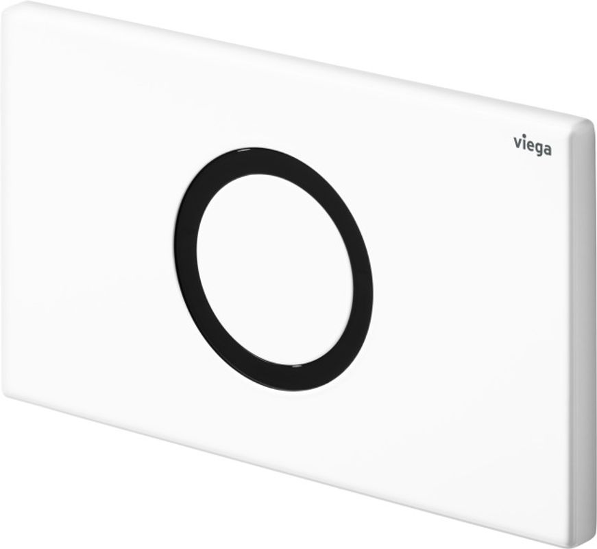 Viega WC Betätigungsplatte VfP 12 8635.1 aus Edelstahl in verkehrs, 130 x 220 x 11 mm, Farbe weiß Bild 1