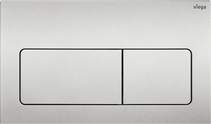 Viega WC Betätigungsplatte VfL 5 8601.1 aus Kunststoff in edel, 130 x 220 x 8 mm, Farbe Edelstahl-Optik (silber) Bild 2