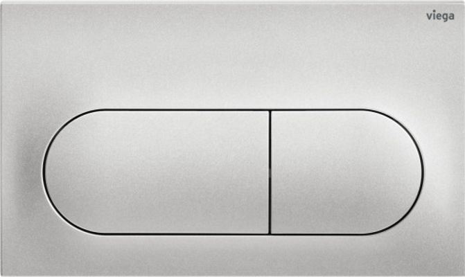 Viega WC Betätigungsplatte VfL 6 8602.1 aus Kunststoff in edel, 130 x 220 x 10 mm, Farbe Edelstahl-Optik (silber) Bild 2