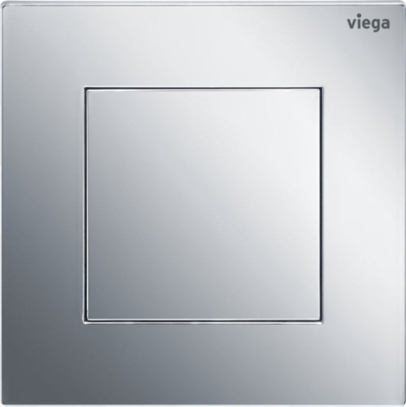 Viega Urinal Betätigungsplatte VfS 21 8611.2 aus Kunststoff in verchromt, 130 x 130 x 8 mm, Farbe chrom Bild 1