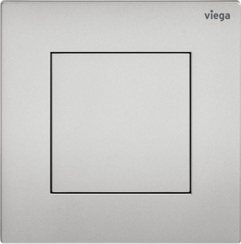 Viega Urinal Betätigungsplatte VfS 21 8611.2 aus Kunststoff in edel, 130 x 130 x 8 mm, Farbe Edelstahl-Optik (silber) Bild 1