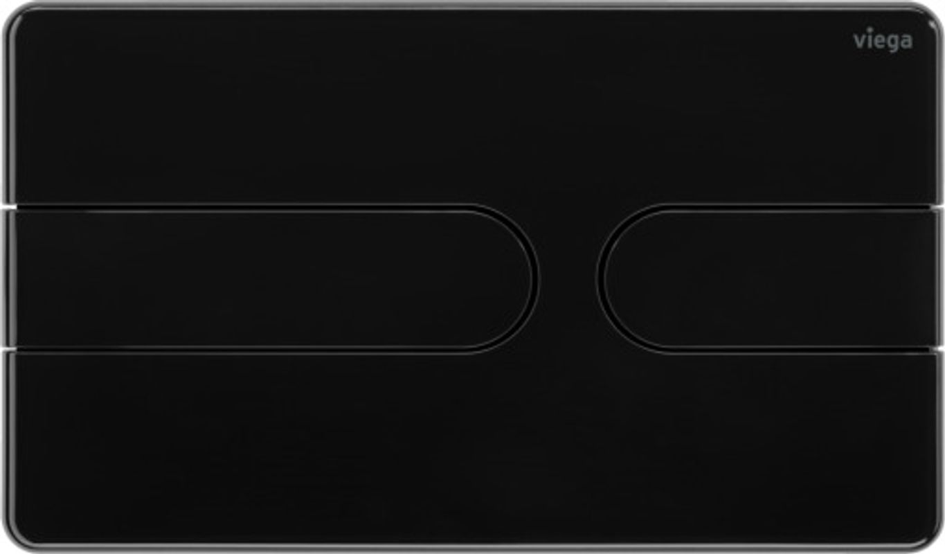Viega WC Betätigungsplatte VfS 23 8613.1 aus Kunststoff in, 130 x 220 x 6 mm, Farbe tiefschwarz Bild 1