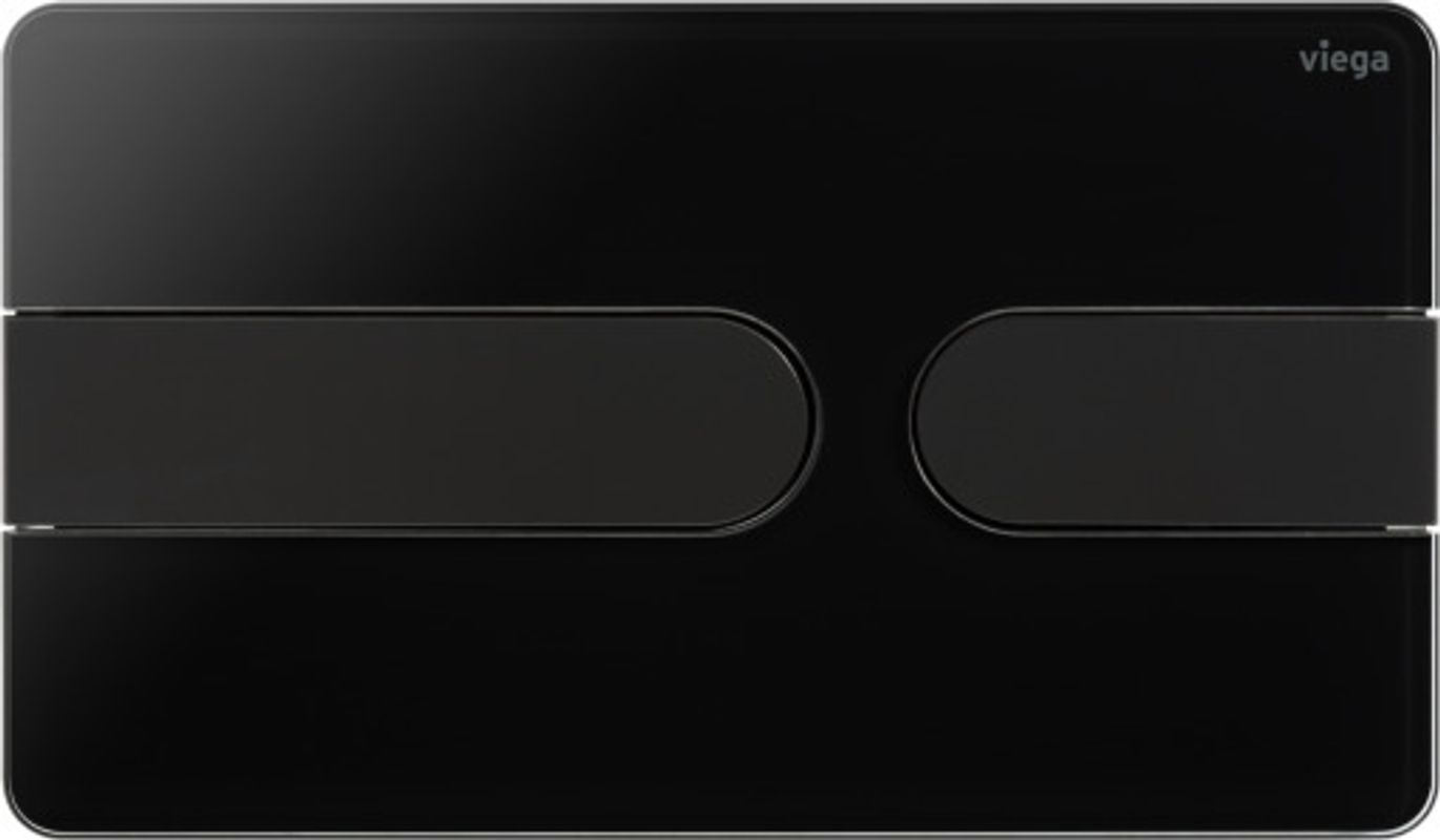 Viega WC Betätigungsplatte VfS 23 8613.1 Acryl tiefschwarz / tief, 130 x 220 x 6 mm, Farbe schwarz Bild 1
