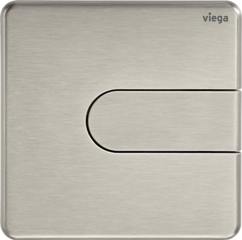 Viega Urinal Betätigungsplatte VfS 23 8613.2 aus Kunststoff in edelstahlfarben, 130 x 130 x 6 mm, Farbe Edelstahl-Optik (silber) Bild 1
