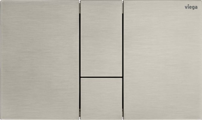 Viega WC Betätigungsplatte VfS 24 8614.1 aus Kunststoff in edelstahlfarben, 130 x 220 x 6 mm, Farbe Edelstahl-Optik (silber) Bild 2