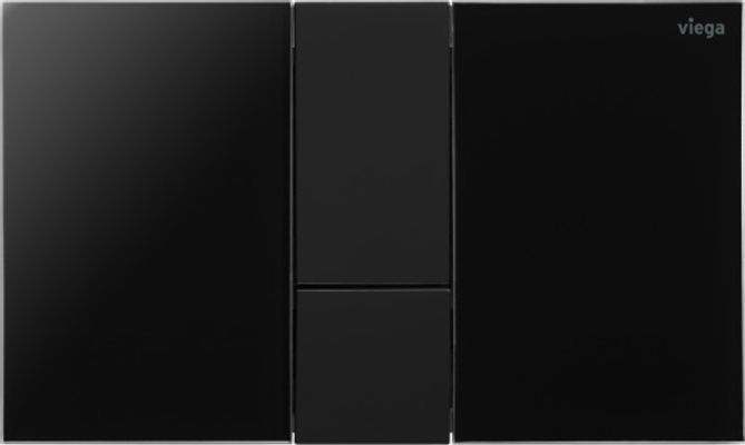Viega WC Betätigungsplatte VfS 24 8614.1 Acryl tiefschwarz / tief, 130 x 220 x 6 mm, Farbe schwarz Bild 2