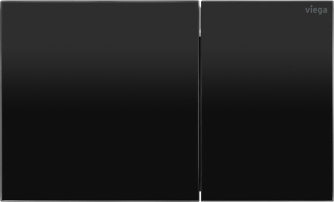Viega WC Betätigungsplatte Visign for More 200 8620.1 Glas, 135 x 226 x 28 mm, Farbe tiefschwarz Bild 2