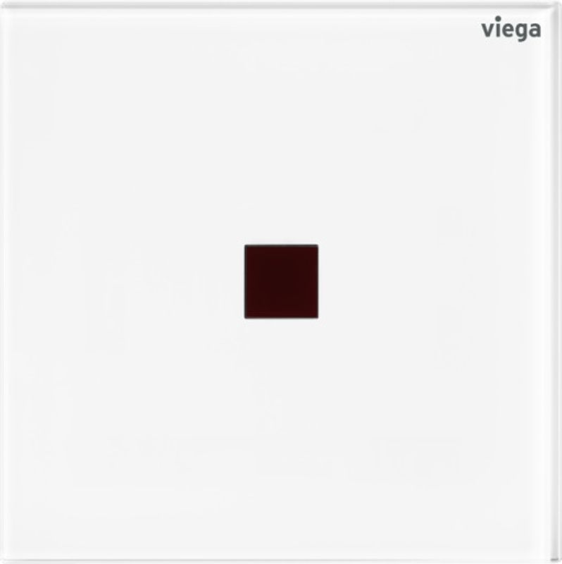 Viega Urinal Betätigungsplatte VfM 200 8620.2 aus Glas in, 130 x 226 x 8 mm, Farbe verkehrsweiss Bild 1