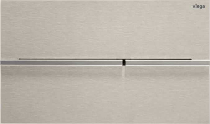 Viega WC Betätigungsplatte Visign for More 204 8624.1 Edelstahl gebürstet, 130 x 220 x 3 mm, Farbe Edelstahl-Optik (silber) Bild 2