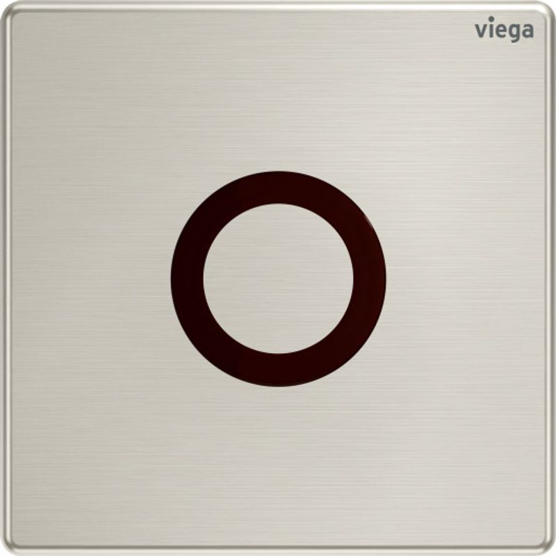 Viega Urinal Betätigungsplatte VfP 12 8635.2 in Edelstahl gebürstet, 130 x 130 x 11 mm, Farbe Edelstahl-Optik (silber) Bild 1