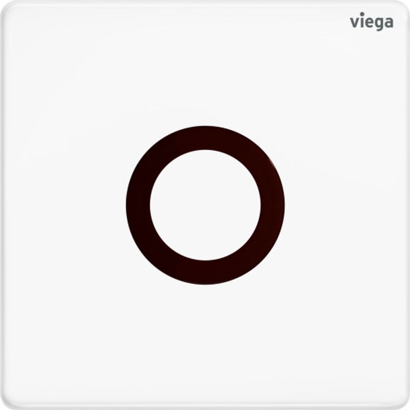 Viega Urinal Betätigungsplatte VfP 12 8635.2 in Edelstahl verkehrsweiss, 130 x 130 x 11 mm, Farbe Edelstahl-Optik (silber) Bild 1