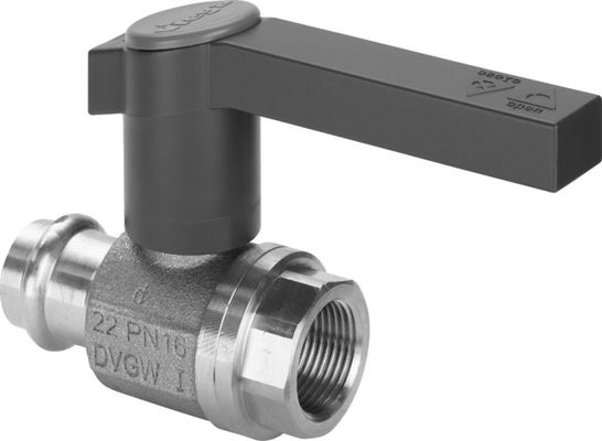 Viega Easytop Kugelhahn 1" IG x 28 mm Pressanschluss, Gehaeuse aus Rotguss Bild 3