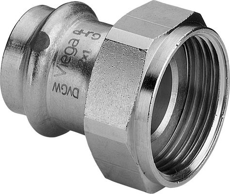 Viega Anschlussverschraubung 35 mm x 1 1/2", flachdichtend, 53 mm Bild 5