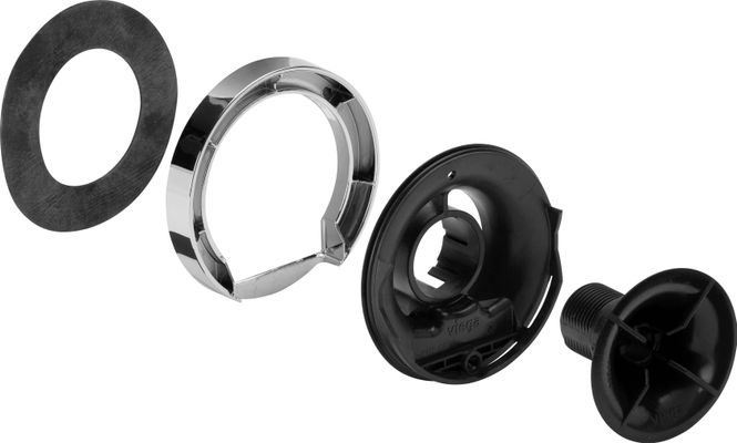 Viega Flansch, für Befestigung Überlauf, Multipelx Visign M9, in 82 mm, Kunststoff Bild 4