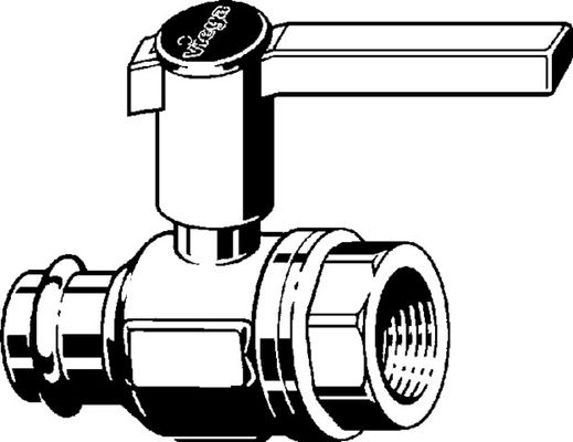 Viega Easytop Kugelhahn 1" IG x 28 mm Pressanschluss, Gehaeuse aus Rotguss Bild 4