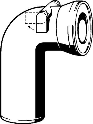 Viega WC-Anschlussbogen 90 Grad, mit Rückstausicherung weiss, 230 mm, Farbe weiß Bild 10