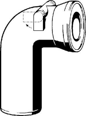 Viega WC-Anschlussbogen 90 Grad, mit Rückstausicherung weiss, 230 mm, Farbe weiß Bild 9