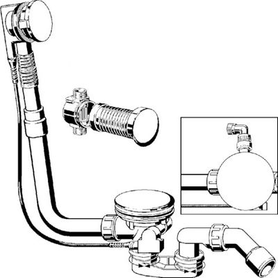 Viega Ab-und Überlauf Rotaplex Trio F 6145.1 in DN 40 /, 50 x 725 mm, Farbe silberfarben Bild 6