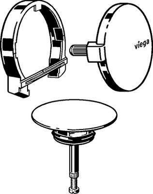 Viega Farbset zu Ab-und überlaufgarnitur Multiplex Trio MT5, verchromt, Farbe chrom Bild 6