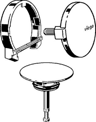 Viega Farbset zu Ab-und überlaufgarnitur Multiplex Trio MT5, verchromt, Farbe chrom Bild 5