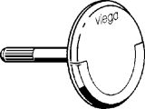 Viega Visign Drehrosette VisignMT4 / RT4 in Kunststoff, Farbe silberfarben Bild 5