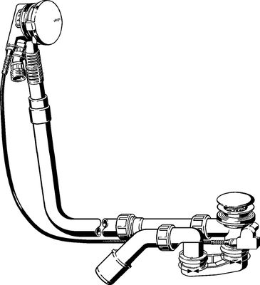 Viega Ab-und Überlauf Multiplex Trio 6161.70 in 1070 mmx verchromt, DN 40 / 50, Farbe chrom Bild 9