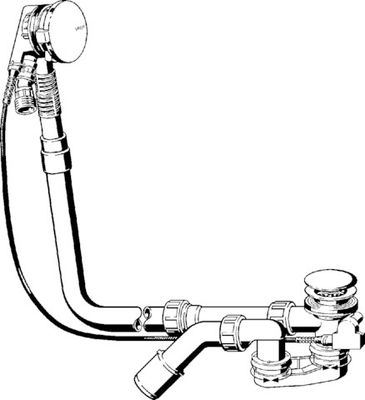 Viega Ab-und Überlauf Multiplex Trio 6161.70 in 1070 mmx verchromt, DN 40 / 50, Farbe chrom Bild 8